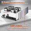 imageVEVOR Electric Soup Warmer Two 634QT Pots ampamp Three 13 Pans Stainless Steel Commercial Food Warmer with 86185F Adjustable Temp 1500W Bain Marie Soup Station for Restaurant Buffet47L Pots