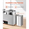 imageVEVOR Electric Soup Warmer Two 634QT Pots ampamp Three 13 Pans Stainless Steel Commercial Food Warmer with 86185F Adjustable Temp 1500W Bain Marie Soup Station for Restaurant Buffet36L Pots