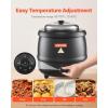 imageVEVOR Electric Soup Warmer Two 634QT Pots ampamp Three 13 Pans Stainless Steel Commercial Food Warmer with 86185F Adjustable Temp 1500W Bain Marie Soup Station for Restaurant Buffet1Pot