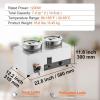 imageVEVOR Electric Soup Warmer Two 634QT Pots ampamp Three 13 Pans Stainless Steel Commercial Food Warmer with 86185F Adjustable Temp 1500W Bain Marie Soup Station for Restaurant Buffet27L Pots
