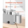 imageVEVOR Electric Soup Warmer Two 634QT Pots ampamp Three 13 Pans Stainless Steel Commercial Food Warmer with 86185F Adjustable Temp 1500W Bain Marie Soup Station for Restaurant Buffet26L Pots