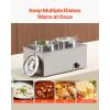 imageVEVOR Electric Soup Warmer Two 634QT Pots ampamp Three 13 Pans Stainless Steel Commercial Food Warmer with 86185F Adjustable Temp 1500W Bain Marie Soup Station for Restaurant Buffet26L Pots