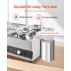imageVEVOR Electric Soup Warmer Two 634QT Pots ampamp Three 13 Pans Stainless Steel Commercial Food Warmer with 86185F Adjustable Temp 1500W Bain Marie Soup Station for Restaurant Buffet26L Pots and 412 Pans