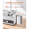 imageVEVOR Electric Soup Warmer Two 634QT Pots ampamp Three 13 Pans Stainless Steel Commercial Food Warmer with 86185F Adjustable Temp 1500W Bain Marie Soup Station for Restaurant Buffet26L Pots and 613 Pans