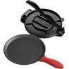 imageVEVOR Electric Tortilla Maker Automatic Corn Tortilla Making Machine with NonStick Coating and Two Molds4 in  6 in Electric Chapatti Machine Suitable for Produce Sopes Roti Pita Tortilla Pizza98 x 8 x 47 inch