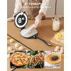 imageVEVOR Electric Tortilla Maker Automatic Corn Tortilla Making Machine with NonStick Coating and Two Molds4 in  6 in Electric Chapatti Machine Suitable for Produce Sopes Roti Pita Tortilla Pizza98 x 8 x 47 inch