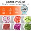 imageVEVOR Electric Vegetable Slicer 005quot012mm Thickness Adjustable Commercial Slicer Machine Convertible to Manual Stainless Steel Food Cutter Slicing Machine Large Feed Port for Potato TomatoManualPlastic