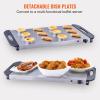 imageVEVOR Electric Warming Tray Food Warming Trays for Buffet Warming Trays with Temp Control Portable Stainless Steel 75 Quart Chafing Dish Set ETL