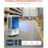 imageVEVOR Evaporative Air Cooler 3100 CFM with 9 Gallon Water Tank Swamp Cooler Portable Cooling Fan with Remote Control 12H Timer 4 Ice Boxes Quiet Operation 3 Wind Speeds for Outdoor Indoor Use4129 CFM