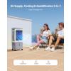 imageVEVOR Evaporative Air Cooler 3100 CFM with 9 Gallon Water Tank Swamp Cooler Portable Cooling Fan with Remote Control 12H Timer 4 Ice Boxes Quiet Operation 3 Wind Speeds for Outdoor Indoor Use1800 CFM