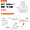 imageVEVOR Folding Adirondack Chairs Set of 2 with Cup Holder AllWeather Portable Plastic Fire Pit Chair Outdoor Adirondack Patio Chair with Relaxing Arm Rest Ergonomic for Garden Backyard BlackWhite Plastic Adirondack Chairs Set of 2 With Cup Holder