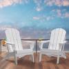 imageVEVOR Folding Adirondack Chairs Set of 2 with Cup Holder AllWeather Portable Plastic Fire Pit Chair Outdoor Adirondack Patio Chair with Relaxing Arm Rest Ergonomic for Garden Backyard BlackWhite Plastic Adirondack Chairs Set of 2 With Cup Holder