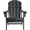 imageVEVOR Folding Adirondack Chairs Set of 2 with Cup Holder AllWeather Portable Plastic Fire Pit Chair Outdoor Adirondack Patio Chair with Relaxing Arm Rest Ergonomic for Garden Backyard BlackBlack Plastic Adirondack Chairs Set of 2 With Cup Holder