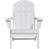 imageVEVOR Folding Adirondack Chairs Set of 2 with Cup Holder AllWeather Portable Plastic Fire Pit Chair Outdoor Adirondack Patio Chair with Relaxing Arm Rest Ergonomic for Garden Backyard BlackWhite Plastic Adirondack Chairs Set of 2 With Cup Holder