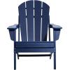 imageVEVOR Folding Adirondack Chairs Set of 2 with Cup Holder AllWeather Portable Plastic Fire Pit Chair Outdoor Adirondack Patio Chair with Relaxing Arm Rest Ergonomic for Garden Backyard BlackNavy Blue Plastic Adirondack Chairs Set of 2 With Cup Holder