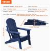imageVEVOR Folding Adirondack Chairs Set of 2 with Cup Holder AllWeather Portable Plastic Fire Pit Chair Outdoor Adirondack Patio Chair with Relaxing Arm Rest Ergonomic for Garden Backyard BlackNavy Blue Plastic Adirondack Chairs Set of 2 With Cup Holder