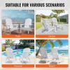 imageVEVOR Folding Adirondack Chairs Set of 2 with Cup Holder AllWeather Portable Plastic Fire Pit Chair Outdoor Adirondack Patio Chair with Relaxing Arm Rest Ergonomic for Garden Backyard BlackWhite Plastic Adirondack Chairs Set of 2 With Cup Holder