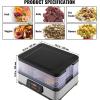 imageVEVOR Food Dehydrator 10 Trays Stainless Steel Food Dehydrator Machine 1000W Dehydrators with Digital Adjustable Timer ampamp Temp Dehydrator for Jerky Herb Meat Beef Fruit Dog Treats and Vegetables5Trays300W