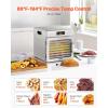 imageVEVOR Food Dehydrator 10 Trays Stainless Steel Food Dehydrator Machine 1000W Dehydrators with Digital Adjustable Timer ampamp Temp Dehydrator for Jerky Herb Meat Beef Fruit Dog Treats and Vegetables8Trays