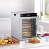 imageVEVOR Food Dehydrator 10 Trays Stainless Steel Food Dehydrator Machine 1000W Dehydrators with Digital Adjustable Timer ampamp Temp Dehydrator for Jerky Herb Meat Beef Fruit Dog Treats and Vegetables12TraysRotary