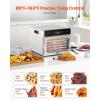 imageVEVOR Food Dehydrator 10 Trays Stainless Steel Food Dehydrator Machine 1000W Dehydrators with Digital Adjustable Timer ampamp Temp Dehydrator for Jerky Herb Meat Beef Fruit Dog Treats and Vegetables6Trays