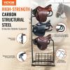 imageVEVOR Freestanding Saddle Stand 30 x 30 x 685 in 3 Tiers Saddle Rack Heavy Duty Saddle Blanket Holder with Removable ampamp Rotating Tiers English ampamp Western Saddle Rack for Tack Room OrganizationXL Large 3 Tiers1 Pack