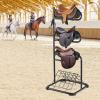 imageVEVOR Freestanding Saddle Stand 30 x 30 x 685 in 3 Tiers Saddle Rack Heavy Duty Saddle Blanket Holder with Removable ampamp Rotating Tiers English ampamp Western Saddle Rack for Tack Room OrganizationXL Large 3 Tiers1 Pack