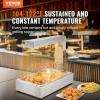 imageVEVOR French Fry Food Warmer Commercial Food Heating Lamp Electric Stainless Steel Warming Light Dump Station Countertop 104122F Fries Food Warmer for Chip Buffet Kitchen Restaurant SilverMedium