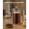 imageVEVOR French Press Coffee Maker 51 Ounce 15 Liter Stainless Steel Coffee Press Tea Maker with Filter Large Double Wall Insulated French Presses Cold Brew for Camping Travel Home Kitchen Silver34 oz