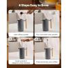 imageVEVOR French Press Coffee Maker 51 Ounce 15 Liter Stainless Steel Coffee Press Tea Maker with Filter Large Double Wall Insulated French Presses Cold Brew for Camping Travel Home Kitchen Silver34 oz