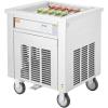 imageVEVOR Fried Ice Cream Roll Machine 2Pcs 138quot x 138quot Square StirFried Ice Cream Pans Stainless Steel Commercial Rolled Ice Cream Maker with Compressor and 4 Scrapers for Ice Cream Frozen Yogurt960Wsingle pan