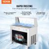 imageVEVOR Fried Ice Cream Roll Machine 2Pcs 138quot x 138quot Square StirFried Ice Cream Pans Stainless Steel Commercial Rolled Ice Cream Maker with Compressor and 4 Scrapers for Ice Cream Frozen Yogurt1750Wdouble pans
