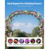 imageVEVOR Garden Arbor 945 H x 59 W x 158 D in Metal Archway Sturdy Outdoor Trellis Arch with Stakes Easy to Assemble Pergola Arbor for Plant Climbing Yard Lawn Wedding Party DecorationBlack