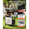 imageVEVOR Gas Grill 3 Burner Propane Gas Grill with Spacious 338 SQIn Grilling Area Carbon Steel Enamel Grates Outdoor 36000 BTU Patio Garden BBQ Grills with Foldable Side Shelves Carbon Steel41 Burner Stainless Steel