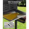 imageVEVOR Gas Grill 3 Burner Propane Gas Grill with Spacious 338 SQIn Grilling Area Carbon Steel Enamel Grates Outdoor 36000 BTU Patio Garden BBQ Grills with Foldable Side Shelves Carbon Steel3 Burner Carbon Steel