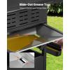 imageVEVOR Gas Grill 3 Burner Propane Gas Grill with Spacious 338 SQIn Grilling Area Carbon Steel Enamel Grates Outdoor 36000 BTU Patio Garden BBQ Grills with Foldable Side Shelves Carbon Steel41 Burner Carbon Steel