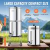 imageVEVOR Gravityfed Water Filter System 225G 304 StainlessSteel Countertop System Water Filtration System Reduces Lead and up to 99 of Chlorine with 2 Carbon Filters Water Level Spigot Stand