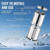 imageVEVOR Gravityfed Water Filter System 225G 304 StainlessSteel Countertop System Water Filtration System Reduces Lead and up to 99 of Chlorine with 2 Carbon Filters ampamp Spigot for Home Camping RVVisible Water level