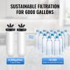 imageVEVOR Gravityfed Water Filter System 225G 304 StainlessSteel Countertop System Water Filtration System Reduces Lead and up to 99 of Chlorine with 2 Carbon Filters ampamp Spigot for Home Camping RVNonVisible Water level