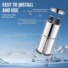 imageVEVOR Gravityfed Water Filter System 225G 304 StainlessSteel Countertop System Water Filtration System Reduces Lead and up to 99 of Chlorine with 2 Carbon Filters Water Level Spigot Stand