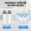 imageVEVOR Gravityfed Water Filter System 225G 304 StainlessSteel Countertop System Water Filtration System Reduces Lead and up to 99 of Chlorine with 2 Carbon Filters ampamp Spigot for Home Camping RVVisible Water level
