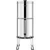 imageVEVOR Gravityfed Water Filter System 225G 304 StainlessSteel Countertop System Water Filtration System Reduces Lead and up to 99 of Chlorine with 2 Carbon Filters Water Level Spigot Stand
