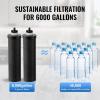 imageVEVOR Gravityfed Water Filter System 225G 304 StainlessSteel Countertop System Water Filtration System Reduces Lead and up to 99 of Chlorine with 2 Carbon Filters ampamp Spigot for Home Camping RVVisible Water level