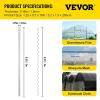 imageVEVOR Greenhouse Spring Wire and Lock Channel 50 Packs 656 ft PE Coated Aluminum Alloy Bundle Kit Plastic Poly Film or Shade Cloth Attachment wScrews Silver50 Pack