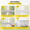 imageVEVOR Greenhouse Spring Wire and Lock Channel 50 Packs 656 ft PE Coated Aluminum Alloy Bundle Kit Plastic Poly Film or Shade Cloth Attachment wScrews Silver30 Pack