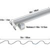 imageVEVOR Greenhouse Spring Wire and Lock Channel 50 Packs 656 ft PE Coated Aluminum Alloy Bundle Kit Plastic Poly Film or Shade Cloth Attachment wScrews Silver20 Pack