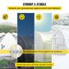 imageVEVOR Greenhouse Spring Wire and Lock Channel 50 Packs 656 ft PE Coated Aluminum Alloy Bundle Kit Plastic Poly Film or Shade Cloth Attachment wScrews Silver50 Pack