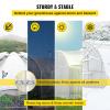 imageVEVOR Greenhouse Spring Wire and Lock Channel 50 Packs 656 ft PE Coated Aluminum Alloy Bundle Kit Plastic Poly Film or Shade Cloth Attachment wScrews Silver20 Pack