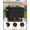 imageVEVOR Grill Cover 66 inch BBQ Covers for Outdoor Grills Waterproof Fade Resistant Weather Resistant Heavy Duty 600D Polyester Easy OnOff with Secure Buckles Black59inch