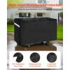 imageVEVOR Grill Cover 66 inch BBQ Covers for Outdoor Grills Waterproof Fade Resistant Weather Resistant Heavy Duty 600D Polyester Easy OnOff with Secure Buckles Black66inch